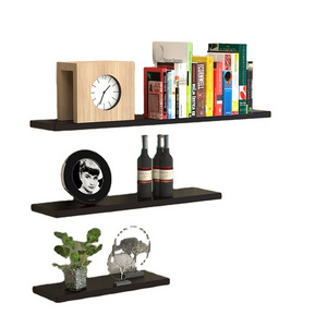 1 2 3 Floating Wooden Wall Mount Shelves Display Unit MDF Shelf Set Book Storage Wall shelf