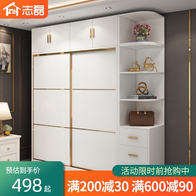 Factory Price Bedroom Storage Furniture Wardrobe Wooden Modern Armoire Closet Wardrobe Corner Cabinet