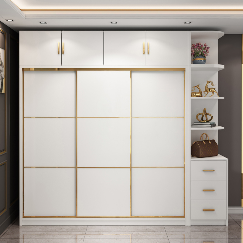 Custom Modern Bedroom Design Portable Armoire Wardrobe Clothes Closet Cabinet Wood Wardrobe