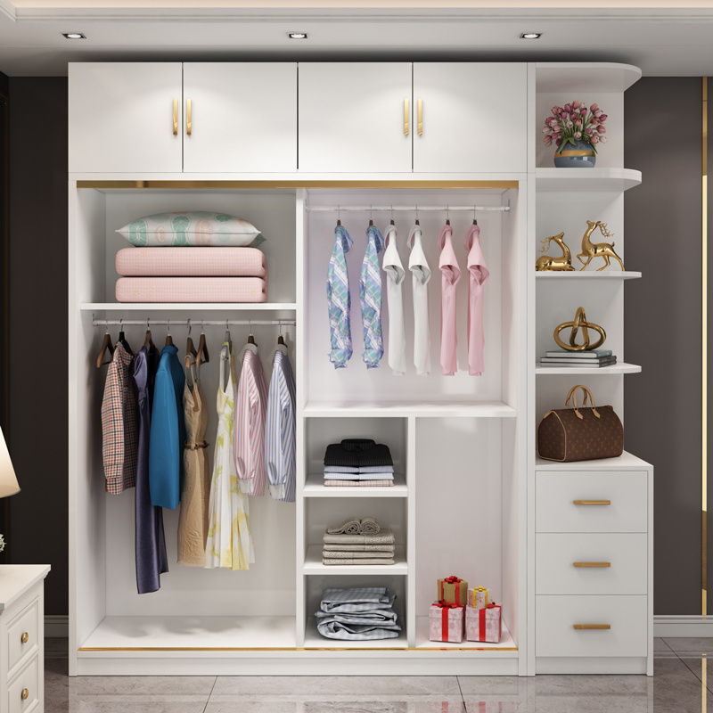 Custom Modern Bedroom Design Portable Armoire Wardrobe Clothes Closet Cabinet Wood Wardrobe