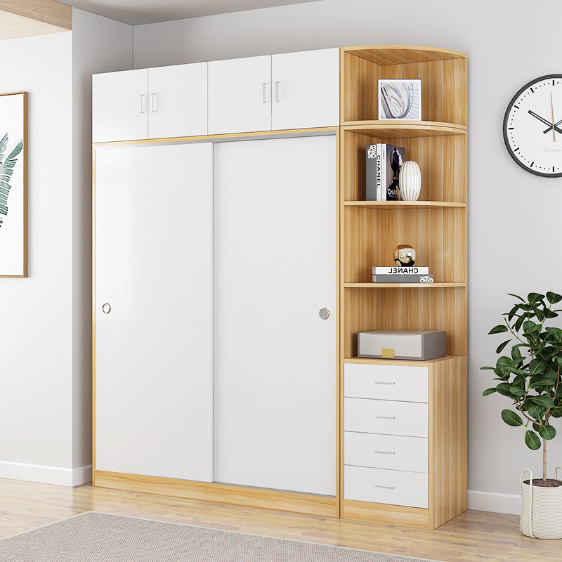 New Design Bedroom Furniture width 160cm Closet Sliding Door Wardrobe With Dresser