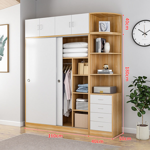 New Design Bedroom Furniture width 160cm Closet Sliding Door Wardrobe With Dresser