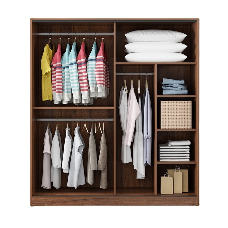 Bedroom Cabinets Portable Storage Organizer Clothes Wooden Wide 140cm Hot Sale Adult Modern Wardrobe Closet