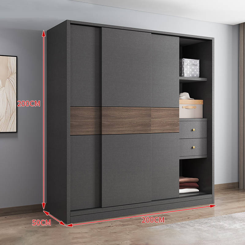 Wholesale Price  width 200cm  Modular Modern Designs Wooden Bedroom Custom Clothes Wardrobe Closet Cabinets With Drawers