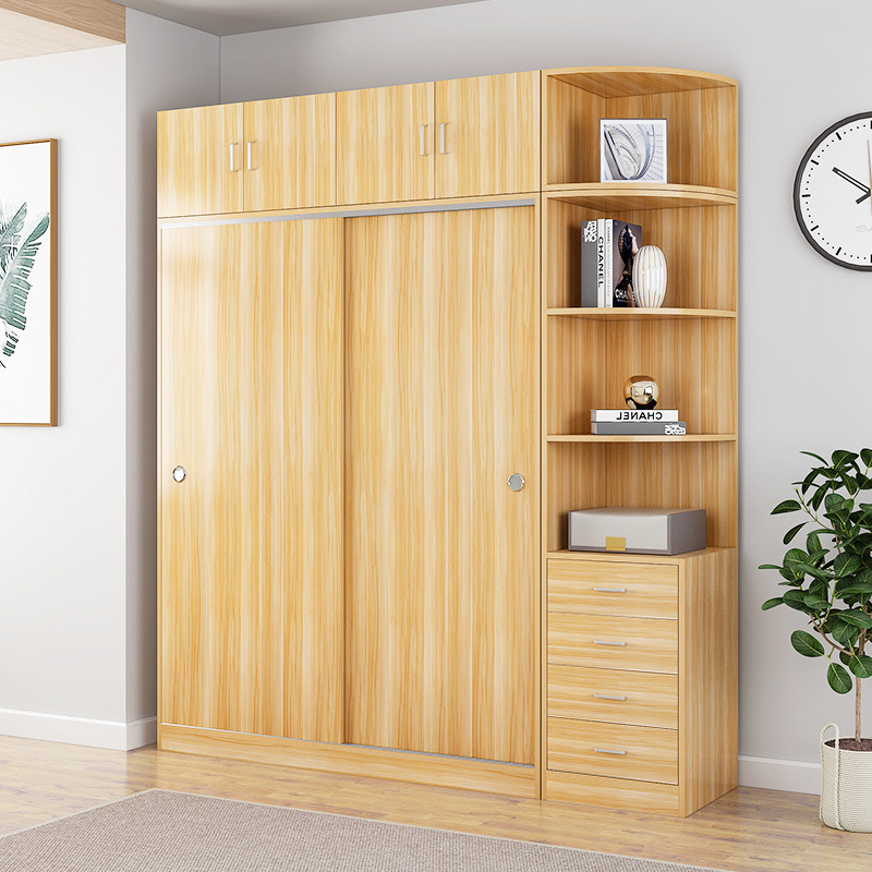 New Design Bedroom Furniture width 160cm Closet Sliding Door Wardrobe With Dresser