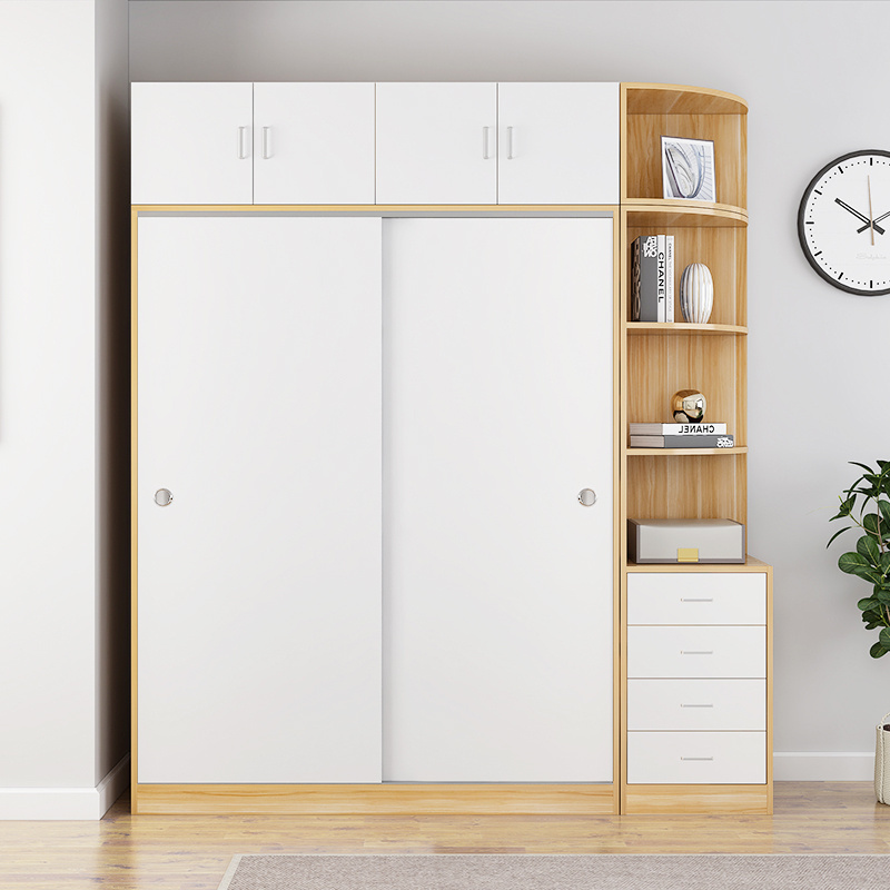 New Design Bedroom Furniture width 160cm Closet Sliding Door Wardrobe With Dresser