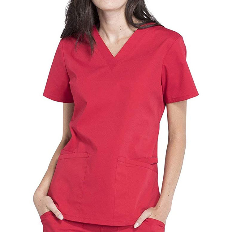 Bleach Resistant Short Sleeve Hospital Uniforms Scrubs Tops And Pants Nursing Scrubs Uniforms Medic Sets