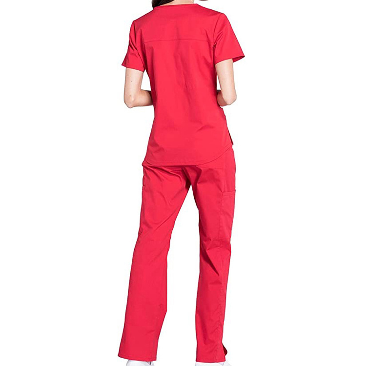 Bleach Resistant Short Sleeve Hospital Uniforms Scrubs Tops And Pants Nursing Scrubs Uniforms Medic Sets