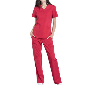 Bleach Resistant Short Sleeve Hospital Uniforms Scrubs Tops And Pants Nursing Scrubs Uniforms Medic Sets