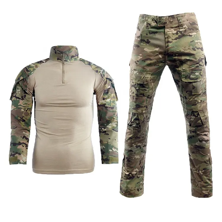 Wholesale Tactical Shirt Pants Outdoor Training Security Guard Long Sleeves Camouflage Tactical Suit combat uniforms for men