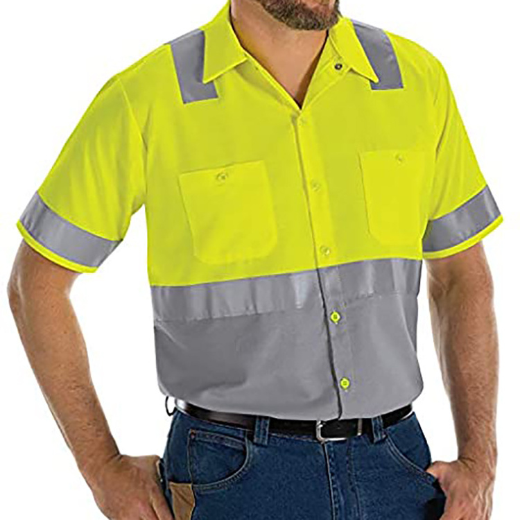 Wholesale hi visibility workwear yellow reflective safety workwear coverall scrubs jumpsuit  workmen coverall for men