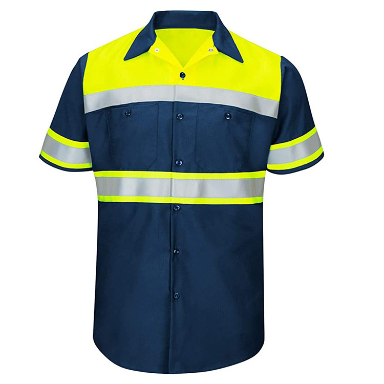 Wholesale hi visibility workwear yellow reflective safety workwear coverall scrubs jumpsuit  workmen coverall for men