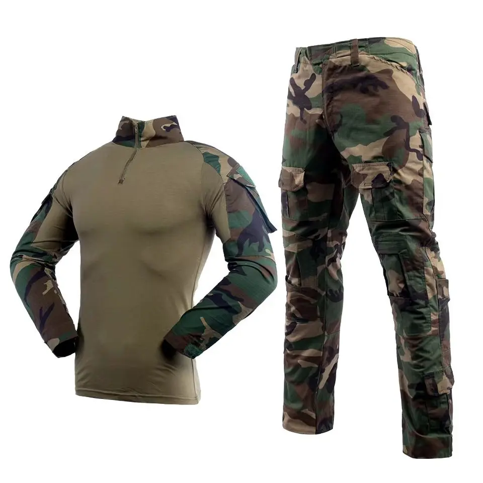 Wholesale Tactical Shirt Pants Outdoor Training Security Guard Long Sleeves Camouflage Tactical Suit combat uniforms for men