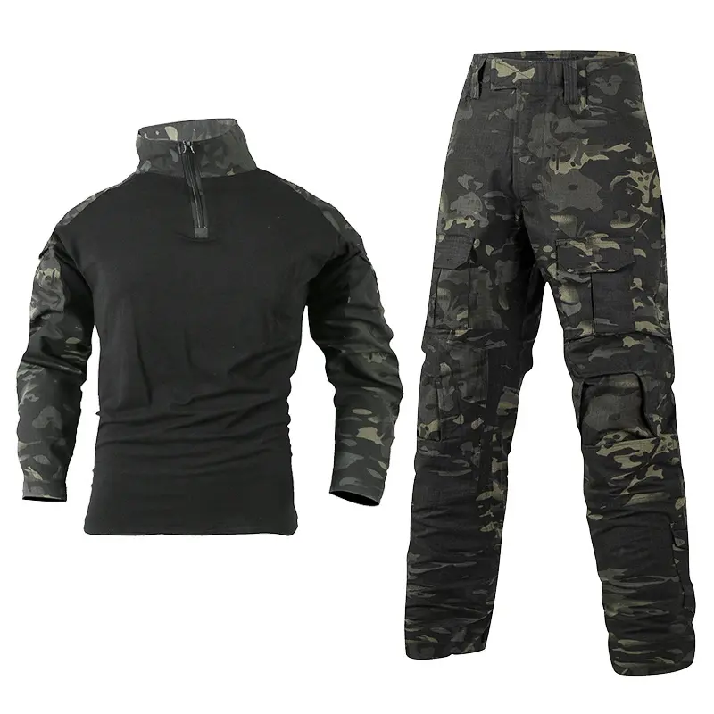 Wholesale Tactical Shirt Pants Outdoor Training Security Guard Long Sleeves Camouflage Tactical Suit combat uniforms for men