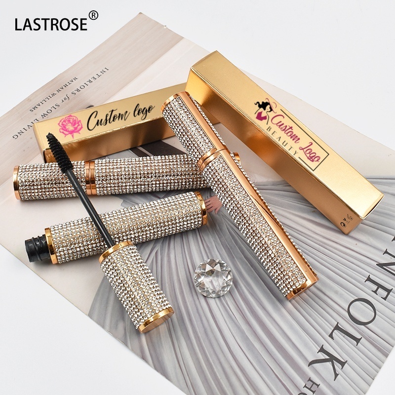 Private Label Makeup Mascara Rose Gold Eyebrow Mascara Long Thick Curling Fiber Waterproof Mascara