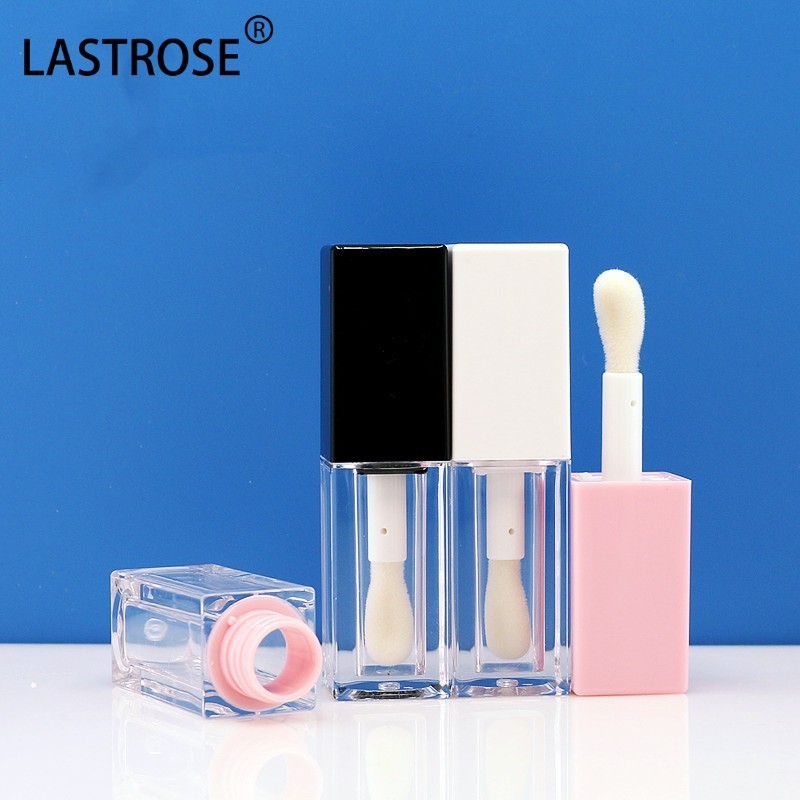 Big Brush Applicator Wand Lip gloss Packaging Lipgloss Tubes 5ML Pink lip Gloss Containers Empty Lipgloss Tube With Your Logo