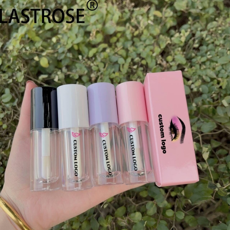 Big Brush Applicator Wand Lip gloss Packaging Lipgloss Tubes 5ML Pink lip Gloss Containers Empty Lipgloss Tube With Your Logo