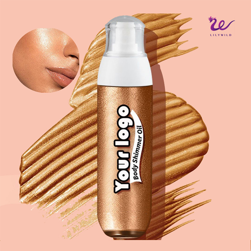 Private Label High Quality Long-lasting Organic Luminous Body Lotion Shimmer Body Oil Face Glow Stick