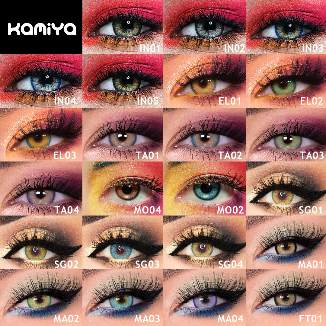 New Kamiya Girls Green Wholesale Eye Colored Contact 14.5mm Lenses Color Contact Lens For Eyes Non Prescription