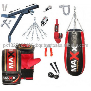 Tear Drop shaped maize Boxing punch bag with Ceiling Hook Chains & gloves