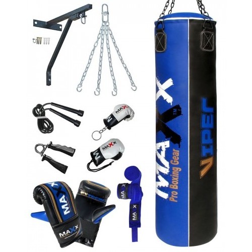 Best Quality 3ft 4ft 5ft 15Piece Boxing Set Filled Heavy Gloves Punch Bag Bracket Chains