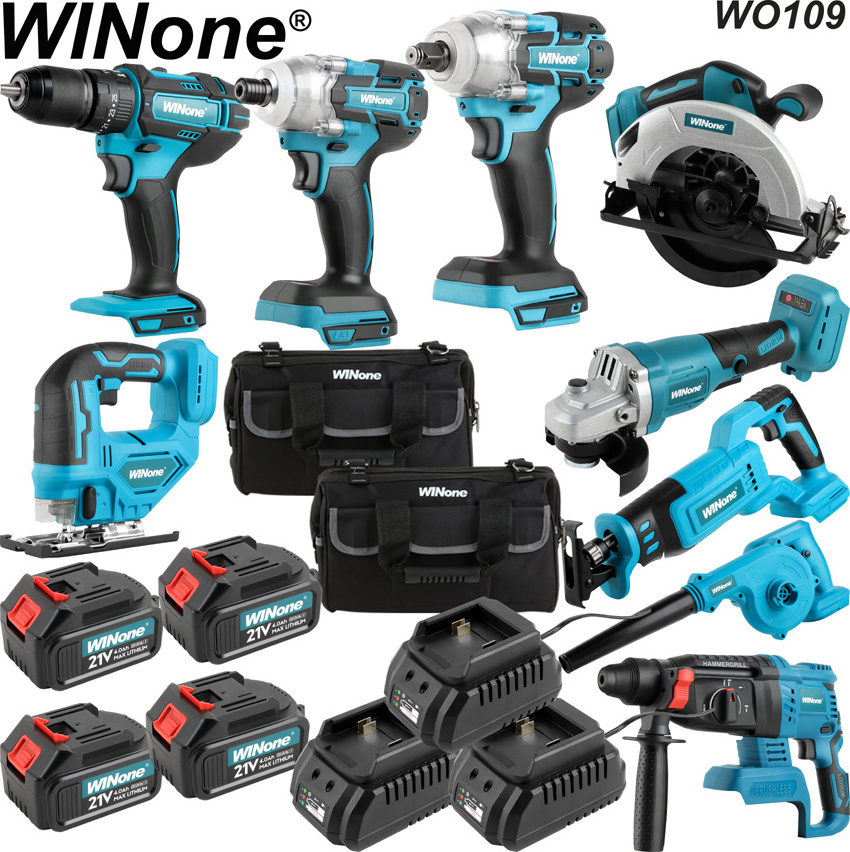 Professional tools 18pcs in one 4.0Ah 5.0Ah 6.0Ah battery 20V 21V makas lxt1500 15-tool 18-Volt combo kit cordless