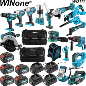 Wholesale price kit power cordless brushless tools set 10 pcs lithium electronic tools in one combo kit