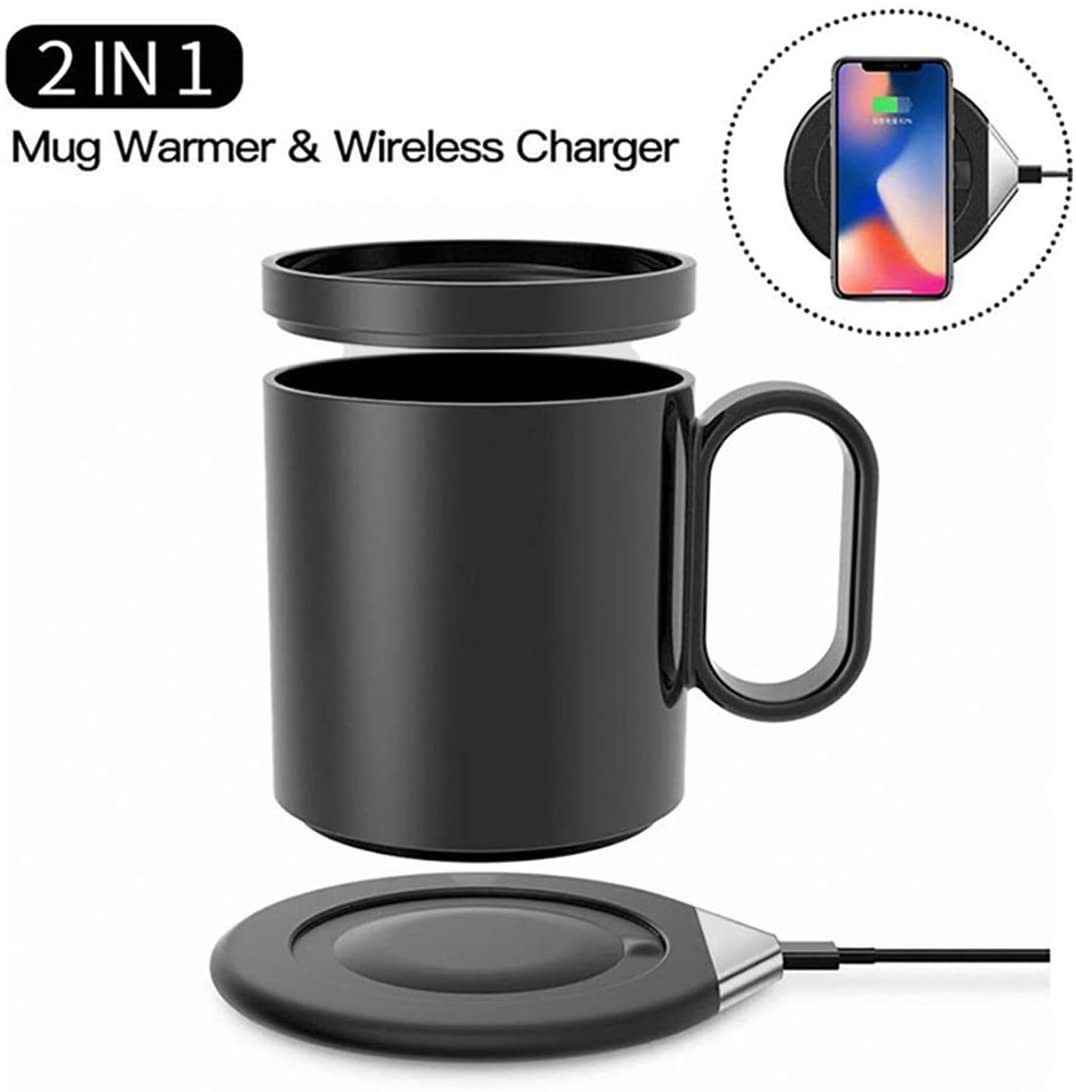 For Amazon hot sale smart cup wireless charger 3 in 1 temperature control self heating smart coffee mug bottle wireless charger