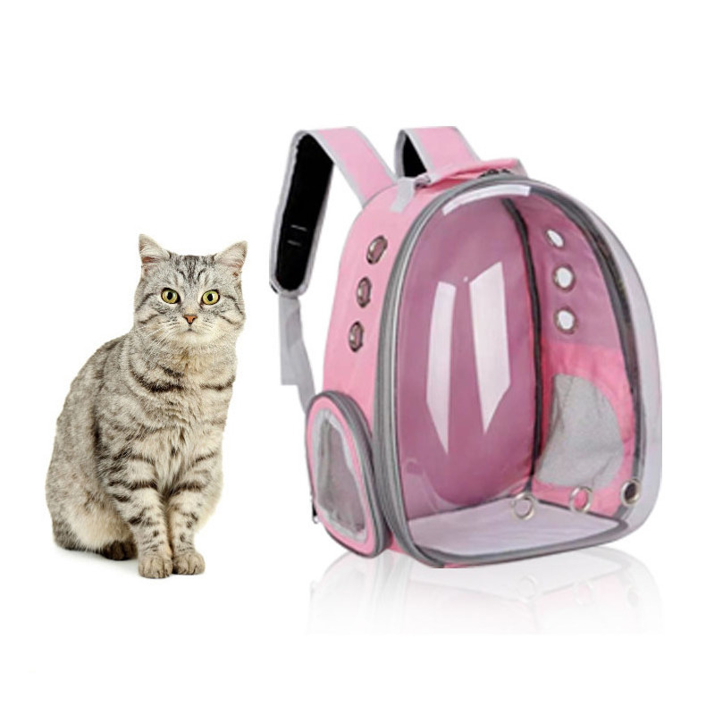 Maychan Portable Expandable Cat Backpack Carrier, Transparent Bubble Carrying Bag Capsule Pet Dog Carrier