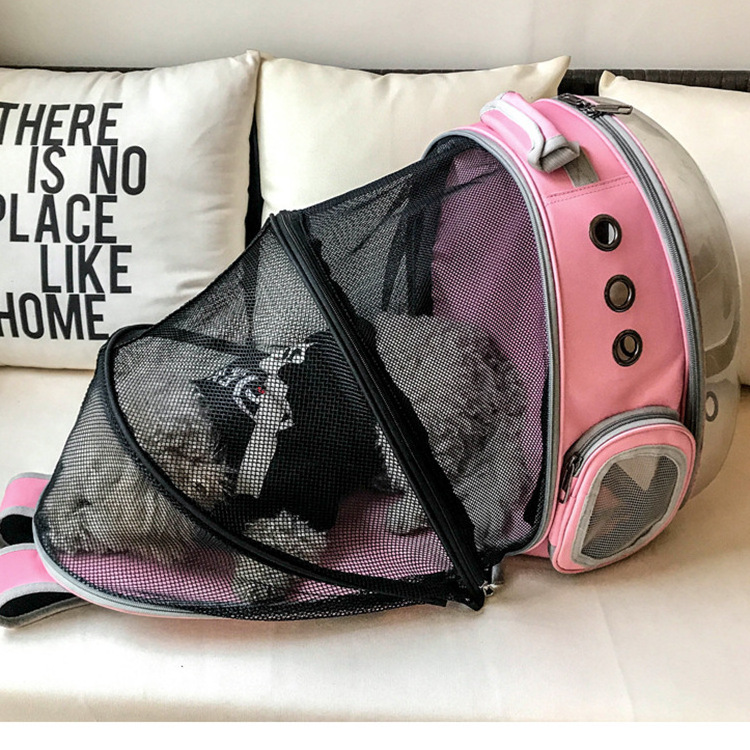 Maychan Portable Expandable Cat Backpack Carrier, Transparent Bubble Carrying Bag Capsule Pet Dog Carrier