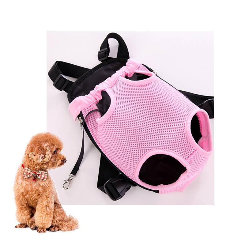 Maychan Adjustable Front Pack Hands Free Small Puppy Dog Pet Carrier Backpacks for Walking Biking Hiking Camping