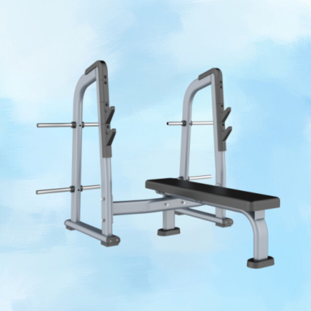 China Sport Show Weight Lifting Bench MND FITNESS Gym Equipment Plate loaded Machine Flat Bench