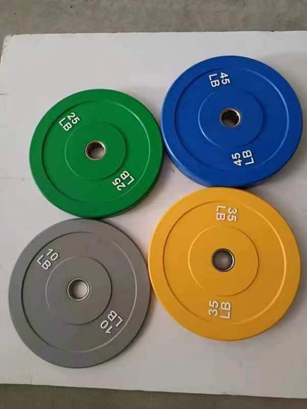 Gym Workout Barbell Weight Lifting Discs Competition Barbell Weight Plates LBS KG Rubber Bumper Plates