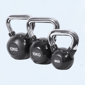 Free Weights Kettle Bell Deadlift Body Shape Building Gym Weight Accessory 8kg to 32kg Rubber Coated Kettlebell for Workout