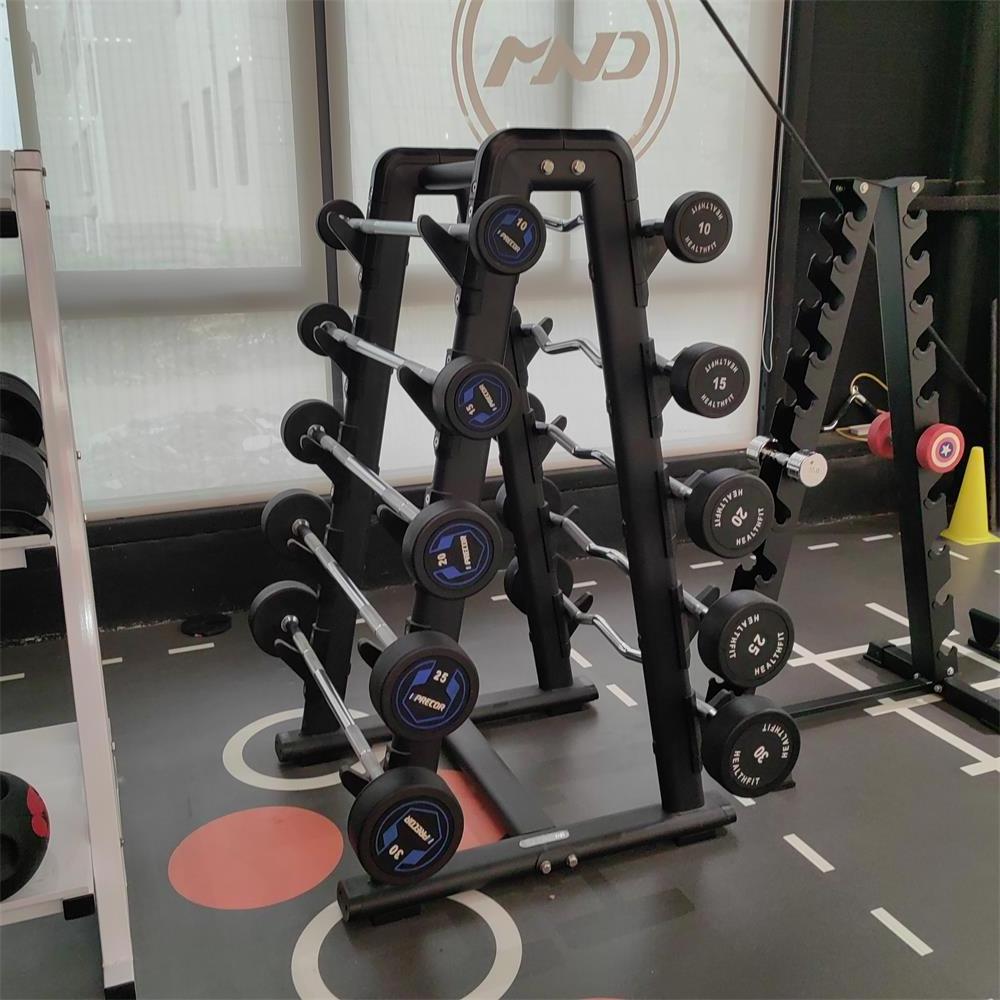 Horizontal Weight Plate Barbell Storage Tree Stand Plate Rack Fitness Bumper Bar Vertical Storage Rack