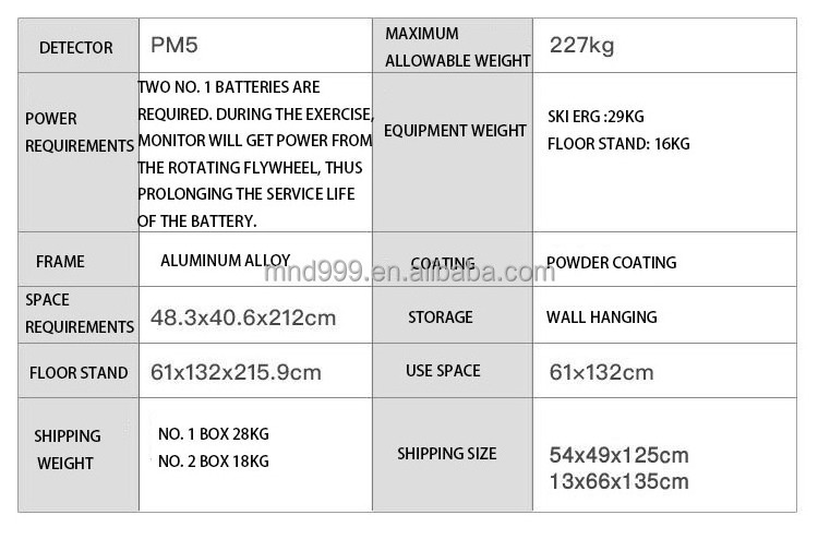 Skiing machine gym equipment manufacturer supply Home indoor cardio fitness equipment ski rowing machine