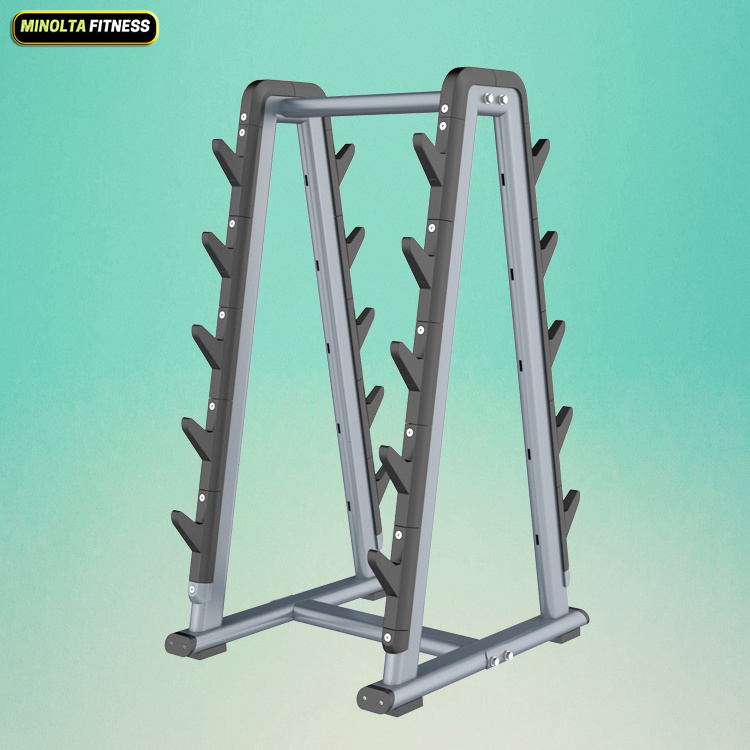 Horizontal Weight Plate Barbell Storage Tree Stand Plate Rack Fitness Bumper Bar Vertical Storage Rack