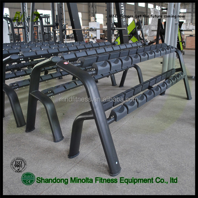 Minolta Fitness Oval Tube Commercial Gym Equipment MND AN02 Dumbbell Racks