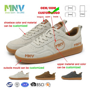 Factory Casual Shoes Custom LOGO Men's Fashion Flats Comfortable Suede Outdoor Breathable Men's Walking Style Shoes