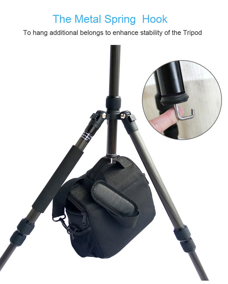 Portable Lightweight Camera Tripod 360 degree Rotation Ball Head Tripod Stand Carbon Fiber Stativ Stand