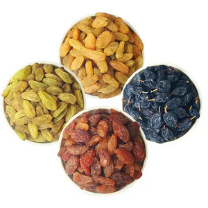 High Quality Xinjiang Dried Grapes Organic Green Golden Red Back Raisins Healthy Snacks