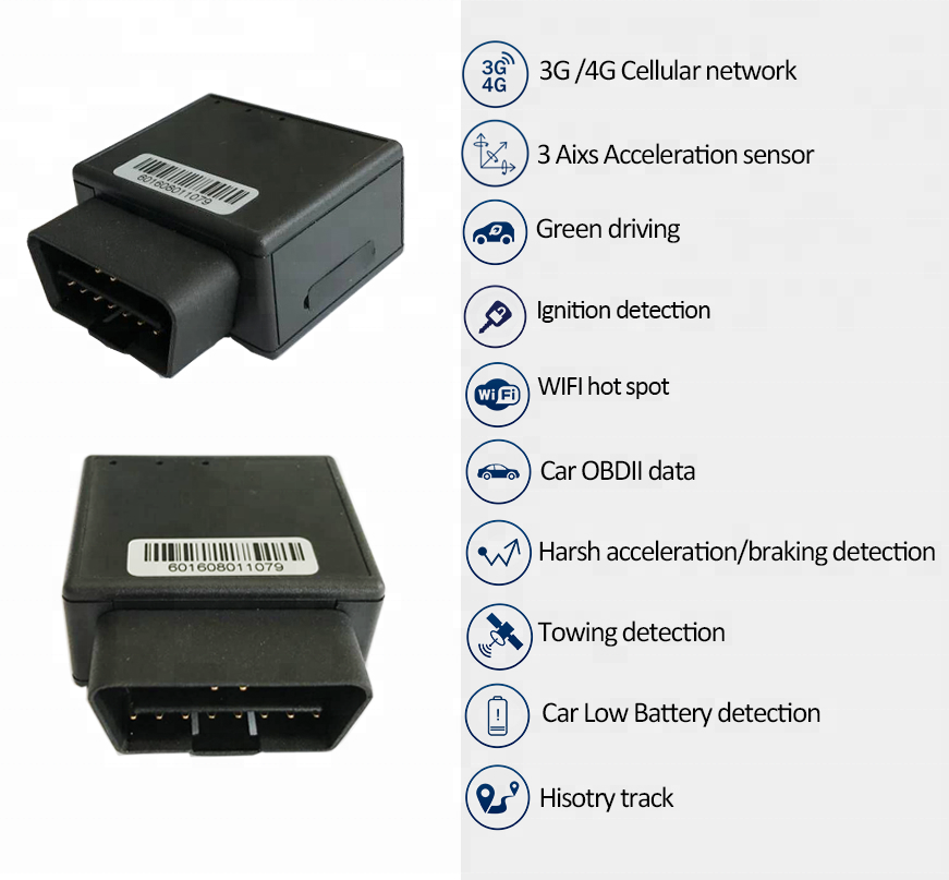 4g lte gps tracker OBDii obd2 wifi hot spot vehicle eco driving car tracker G800