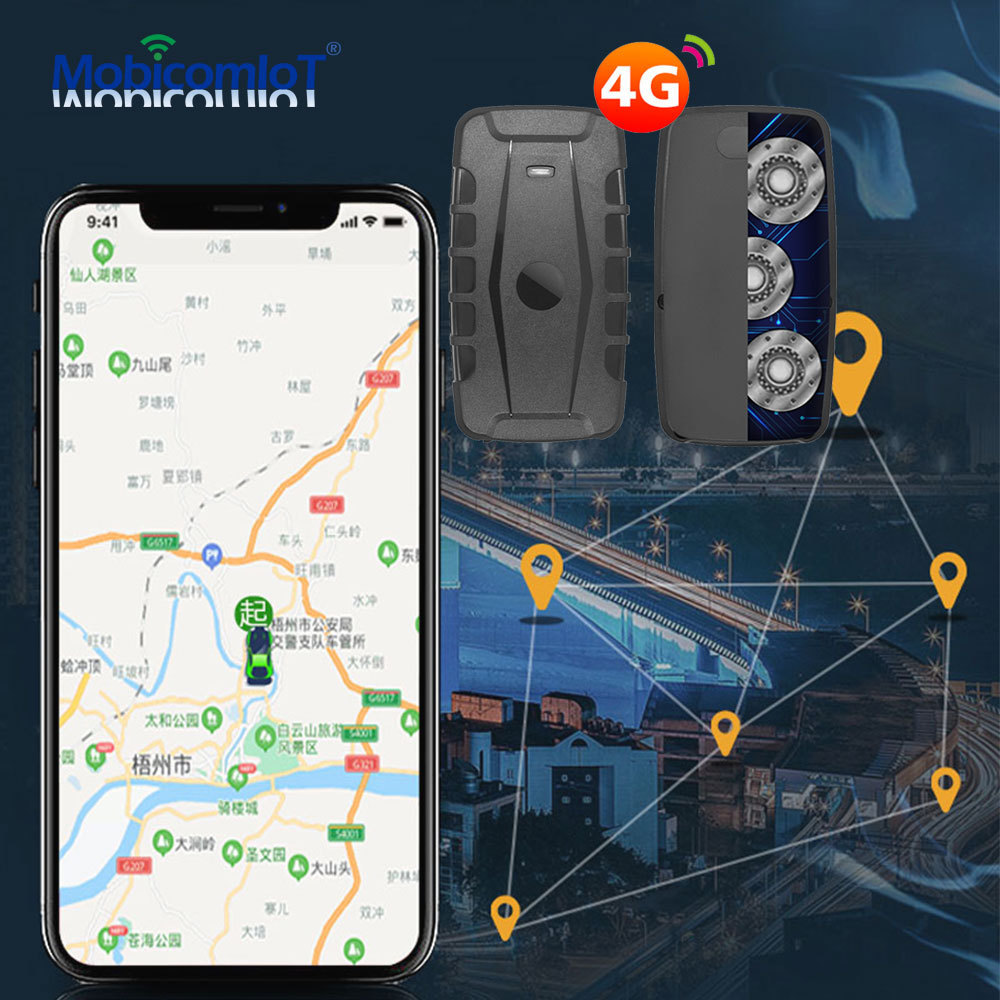 Big Battery Rechargeable 4G LTE GPS Car Tracker 20000mAh Long Time Standby GPS Track Device GPS Locator Strong Magnet Free APP