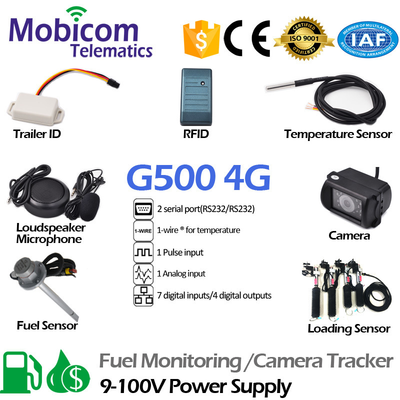 CES--G500 4G LTE GPS tracker with Fuel sensor Load sensor RFID reader GPS tracker