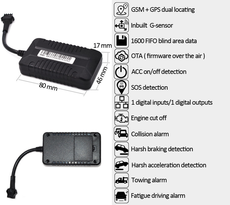 engine shut off anti-jammer gps tracker G101 2g GSM GPRS bike motorcycle gps tracker