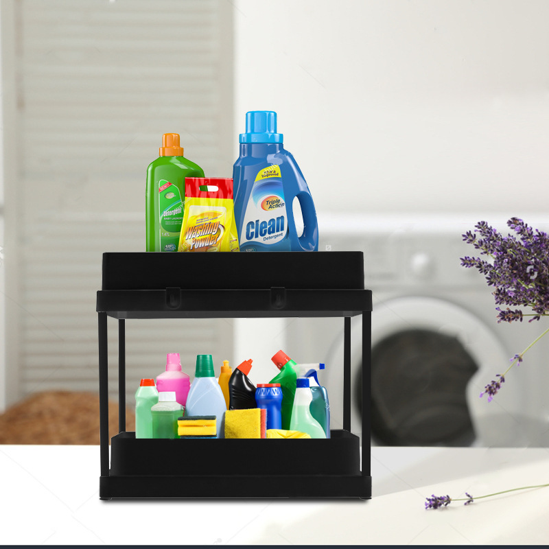 High Quality Under Sink Organizers Storage 2 Tier Slide Out Cabinet Organizer Double Sliding Cabinet Organizer Drawer