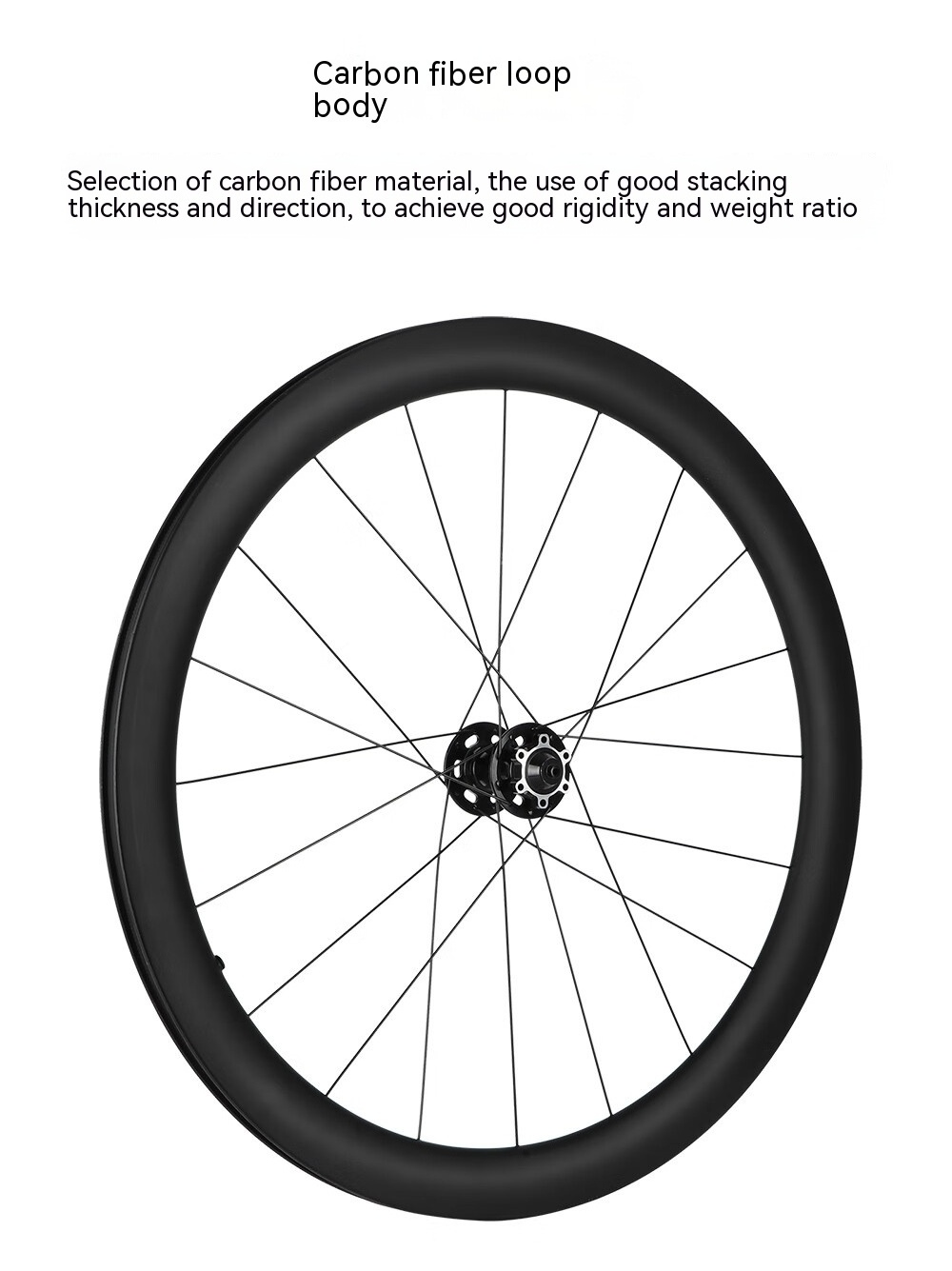 2024 Hot Selling 700C Bicycle Carbon Wheel Hub Set 50mm Stone Holding Disc Brake Carbon Road Bicycle Wheel