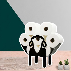 High Quality Multifunction Funny Animal Free Standing Bath Towel Rack Kitchen Decorative Toilet Roll Paper Holder