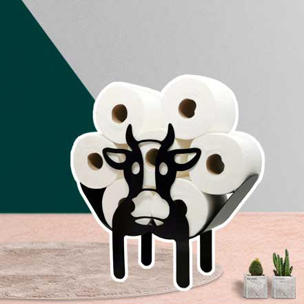 Creative Design Hot Sale Funny Cow Multifunction Bathroom Towel Rack Kitchen Napkin Toilet Roll Paper Holder