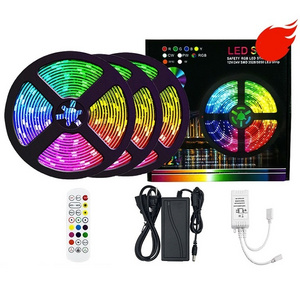 LED Strip Light SMD 5050 LED Rope Light for Decor Smart App with 24 Keys Remote Control Color Changing 450 LEDs RGB Strip Light